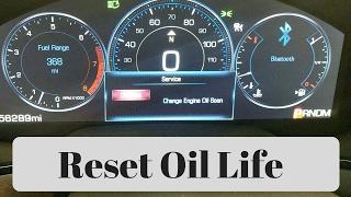 2014 - 2016 Cadillac CTS Oil Life Reset