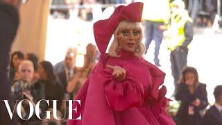 Lady Gagas Red Carpet Entrance  Met Gala 2019 With Liza Koshy  Vogue