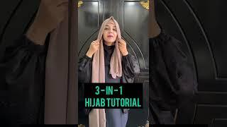 3 in 1 hijab tutorial  matching hijab  hijab cap  niqab #ramadan #iqra #short