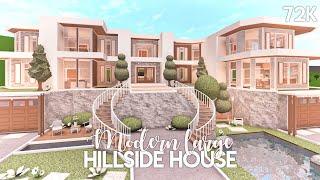 Large Modern Hillside House  Bloxburg Build