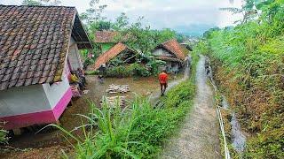 BETAH BANGET  SUASANA PAGI HARI INI DI PERKAMPUNGAN DI PEGUNUNGAN PELOSOK TASIKMALAYA