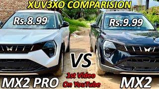 NEW XUV3XO MX2 vs MX2 PRO  MX2 DIESEL VS MX2 PRO PETROL  XUV3XO MOST VFM VARIANT  NEW 2024 XUV3XO