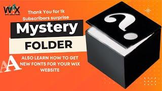 Mystery folder & Fonts for Wix Website