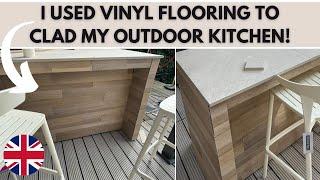 I used Vinyl Flooring To Clad My OUTDOOR Kitchen - PART Eight