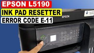 Epson L5190 ink pad needs service  Epson l5190 resetter free download adjustment program