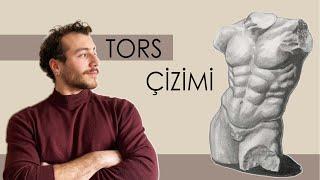 Tors Çizimi Basit Çizim Karakalem Torso Drawing