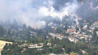 LIVE Crews battle vegetation fire in Oakland