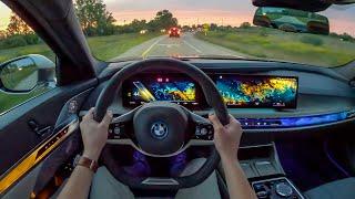 2023 BMW i7 xDrive60 - POV Sunset Drive Binaural Audio