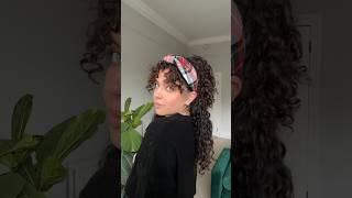 Faux bangsfringe hack  if you don’t want to cut ️ #curlyhairstyles #curlygirl #hair