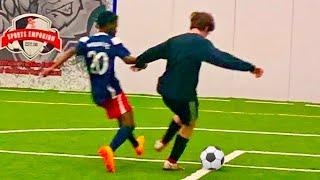 High School Boys Indoor Soccer Red Devils vs Kivulini at Sports Emporium in DePere WI 03-18-2022