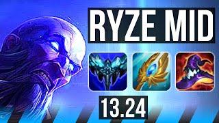 RYZE vs FIZZ MID  Legendary 400+ games  KR Diamond  13.24