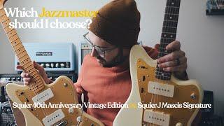 Squier Jazzmaster Shootout  Squier 40th Anniversary Vintage Edition vs J Mascis Jazzmaster