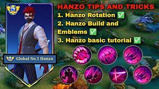 NEW HANZO TIPS AND TRICKS 2024  how pro hanzo rotates - MLBB