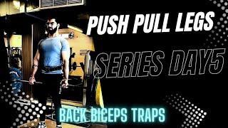 Push pull legs split day 5 workout  Back biceps and traps