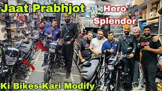 Jatt Prabhjot ki Bikes Kari tagdi Modify  HERO SPLENDOR Touring Ready  Vlog with @jattprabhjot