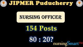 JIPMER Puducherry  Nursing Officer Posts  8020 #jipmernursingofficer #jipmer