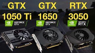 Geforce GTX 1050 Ti vs GTX 1650 vs RTX 3050 Gaming Test - 1080p in 5 Games