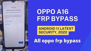 OPPO A16 frp Bypass . All oppo frp bypass  latest method 2022 android 11