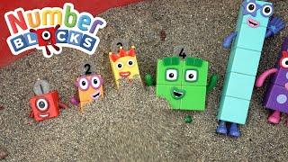 Numberblocks are Buried in my Sandbox  Find and Arrange Numbers Left to Right  Learn with Toys