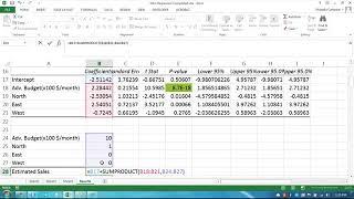 Regression Analysis using Excel Part 4