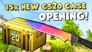 NEW CS20 CASE OPENING  15x CS20 Case + 10x CS20 Sticker Capsule Unboxing