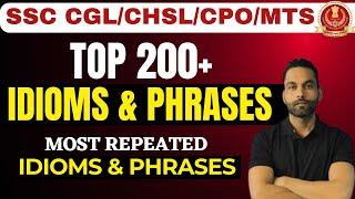 MOST REPEATED IDIOMS AND PHRASES  FOR SSC CGL CHSL MTS CPO CDS and NDA  by Jai sir #ssccgl2024