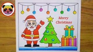 Santa Claus Drawing  Christmas Drawing Easy  How to Draw Santa Claus Easy Merry Christmas Drawing