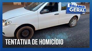 Motorista é baleado dentro de carro estacionado em Uberlândia  Balanço Geral Minas