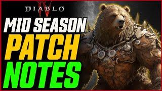 SO MANY BUFFS Diablo 4 Mid Season Balance Patch Notes Overview