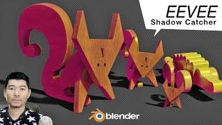Shadow Catcher in EEVEE ตอบคำถามผู้เรียน Blender