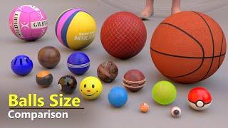 Balls Size Comparison in 3D  Databall