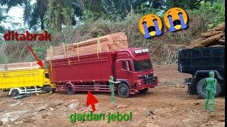 evakuasi rc truck yang trouble. truck overload