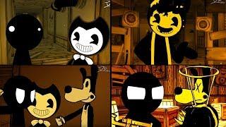 BENDY AND THE INK MACHINE CHAPTER 1-4 IN A NUTSHELL Stickman vs BATIM Animation
