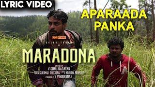 Maradona - Aparaada Panka Lyric Video  Tovino Thomas Sharanya  Vishnu Narayan  Sushin Shyam