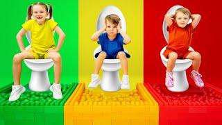 تحدي المرحاض بثلاثة ألوان