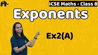 Exponents Class 8 ICSE MathsSelina Chapter 2Ex2A