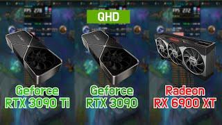 Geforce RTX 3090 Ti vs RTX 3090 vs Radeon RX 6900 XT with i9 12900K 7 Games  QHD  1440p