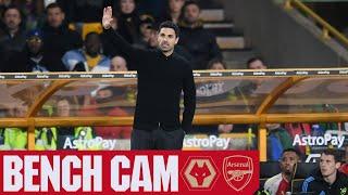BENCH CAM  Wolves vs Arsenal 0-2  All the goals celebrations skills and more  PL
