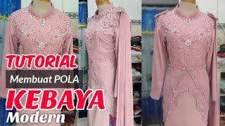 Tutorial POLA Kebaya Modern  Model Tumpuk Bawah dengan Hiasan Payet atau Manik manik