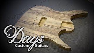 CUSTOM Guitar Building - Episode 1 - Carving Routing & Sanding The Black Limba Body