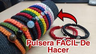 PULSERA DE HILO FACIL DE HACER  PASO A  PASO- Bien Explicado- Para Parejas