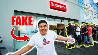 WEARING FAKE SUPREME TO THE SUPREME STORE IN LA HYPEBEAST REACT