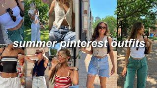 RECREATING SUMMER PINTEREST OUTFITS 2023  casual comfy + trendy summer outfit ideas
