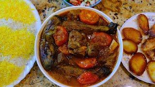 Khoresh Bademjan Persian Eggplant Stew - Cooking with Yousef