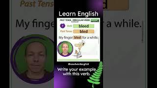 Past Tense of BLEED in English + Example sentence  Learn English Grammar