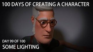 100 Days of Creating a Character - Day 99 - Some lighting