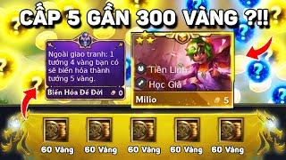 LẬP KỶ LỤC LV5 GẦN 300 VÀNG VÀ CÁI KẾT DÁT VÀNG TƯỚNG 5 TIỀN 3 SAO SIÊU MÃN NHÃN TẠI ĐTCL MÙA 12