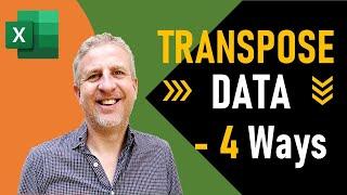 Transpose Data in Excel - Four Methods  Shortcuts  Transpose & Index Formulas  Dynamic Transpose