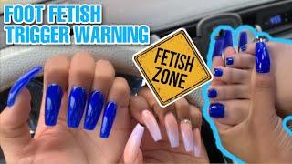 QUARANTINE LONG ACRYLIC NAIL VLOG & JELLY PEDICURE  VERY DETAILED FOOTAGE