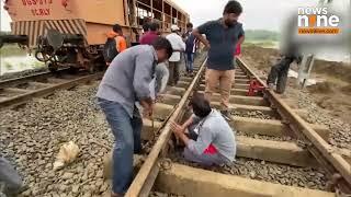 Telangana Rains Railway Track Restoration Underway in Mahabubabad After Heavy Rains Cause Damage